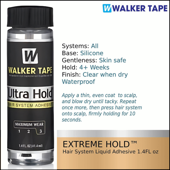 Walker Tape Ultra Hold Brush on Adhesive – 1.4 Fl Oz - Image 2