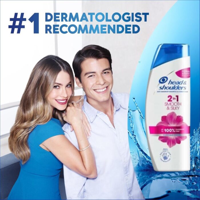 Head & Shoulders Smooth & Silky 2-in-1 Shampoo & Conditioner 450ml - Anti-Dandruff & Frizz Control - Image 5
