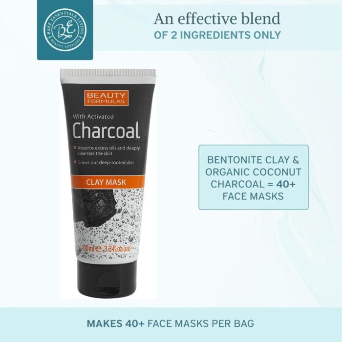 Beauty Formulas Clay Mask with Activated Charcoal 100ml - Image 7