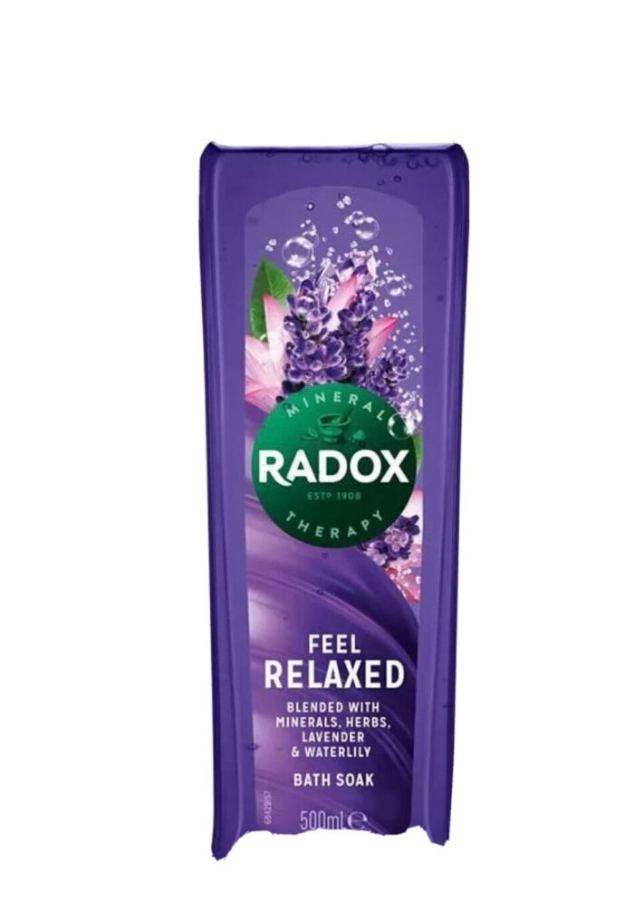 Radox Feel Relaxed Lavender Waterlily Bath Soak Nature Inspired Soft Body 500ml