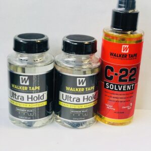 2 X Walker Tape Ultra Hold Brush on Adhesive Remover - 3.4 Fl Oz + C-22 Solvent