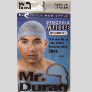 Mr. Durag Stocking Wave Cap – Breathable, Ultra Stretch – 2pcs, One Size Fits All