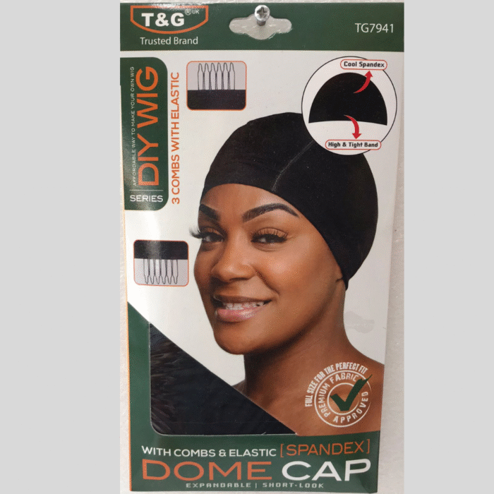 T&G Interlocking Net Mesh Sleep Cap – Full Size, Premium Fabric – Black
