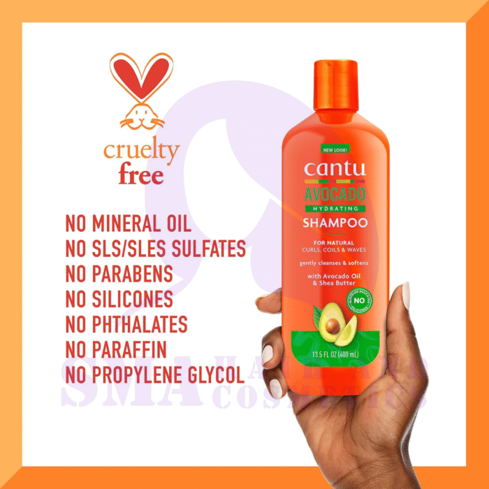 Cantu Avocado Hydrating Shampoo – Nourishing Moisture for Dry, Curly & Natural Hair - Image 3