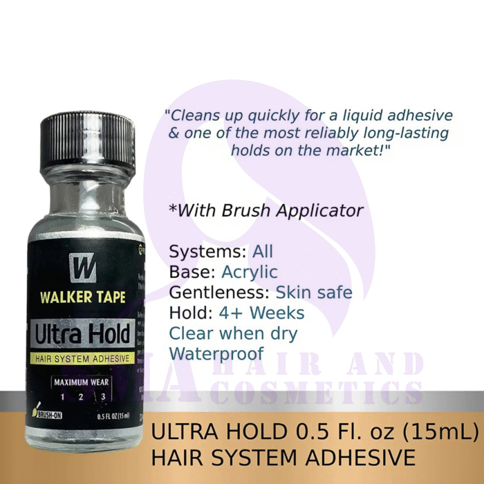 Ultra Hold Lace Wig Adhesive – 1/2 fl oz Brush-On - Long-Lasting, Waterproof Bond - SMA COSMETICS - Image 3