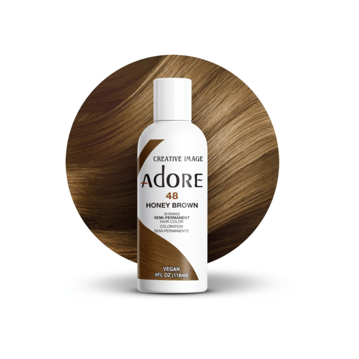 Adore Semi - Permanent Hair Color 048 Honey Brown – Vegan & Cruelty-Free, 4 fl oz