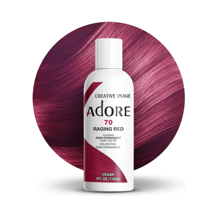 Adore Shining Semi-Permanent Hair Color – 70 Raging Red | Vibrant, Long-Lasting Shine