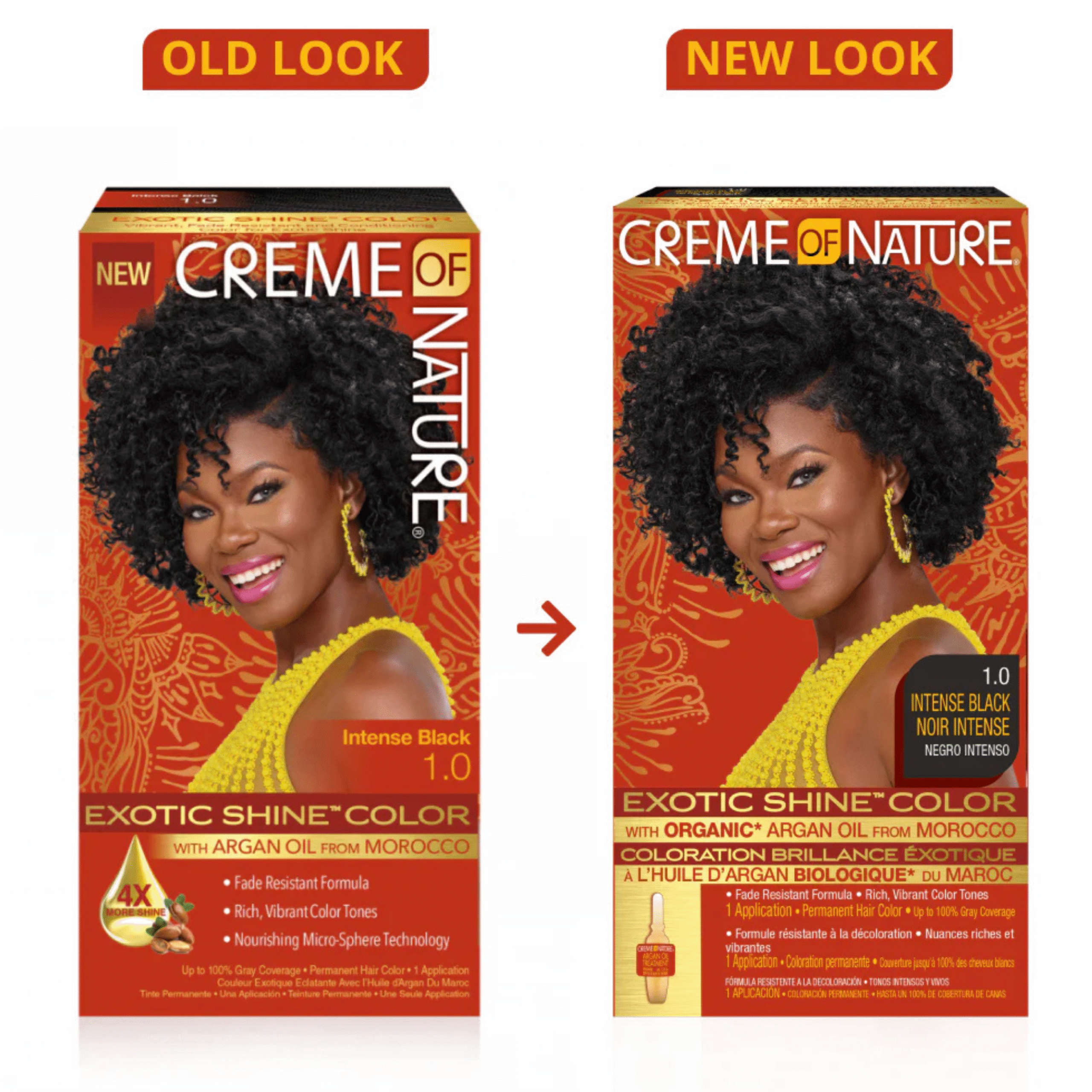 Creme of Nature® Exotic Shine™ Color with Argan Oil 1.0 Intense Black - Image 2
