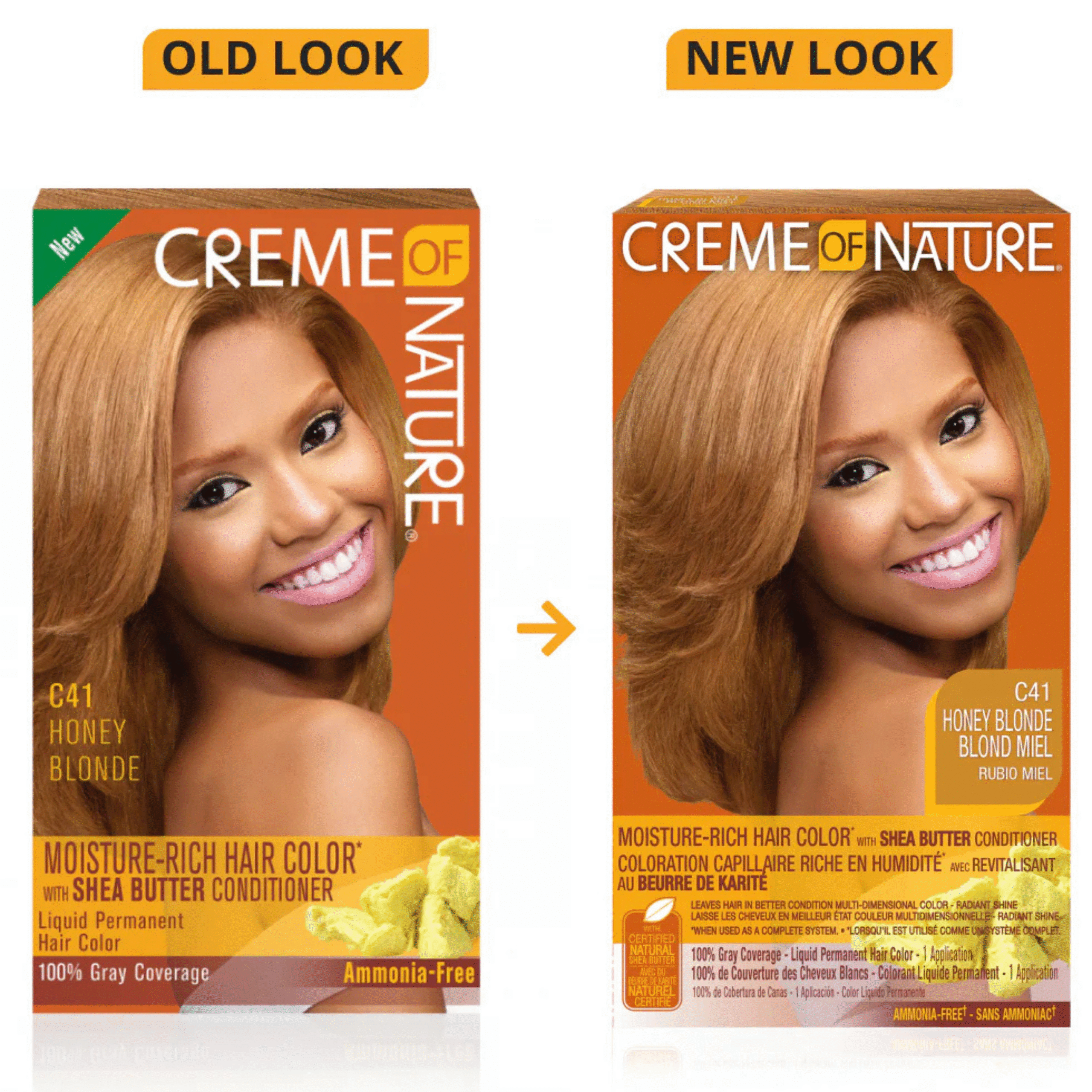 Creme of Nature® Moisture-Rich Hair Color with Shea Butter Conditioner C41 Honey Blonde - Image 2
