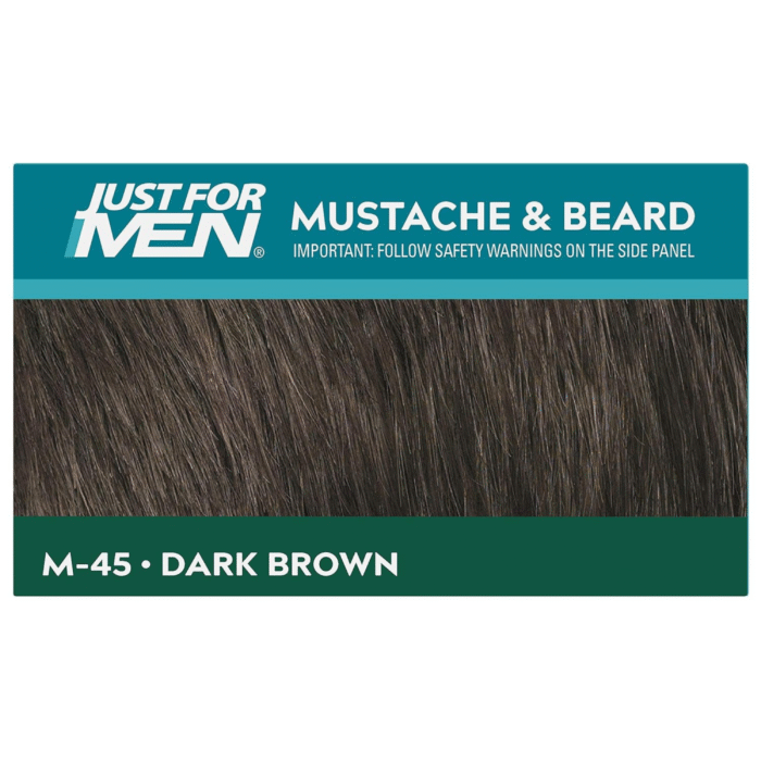 JUST FOR MEN Color Gel Mustache & Beard – Dark Brown M-45 | Pack of 12 - Image 4