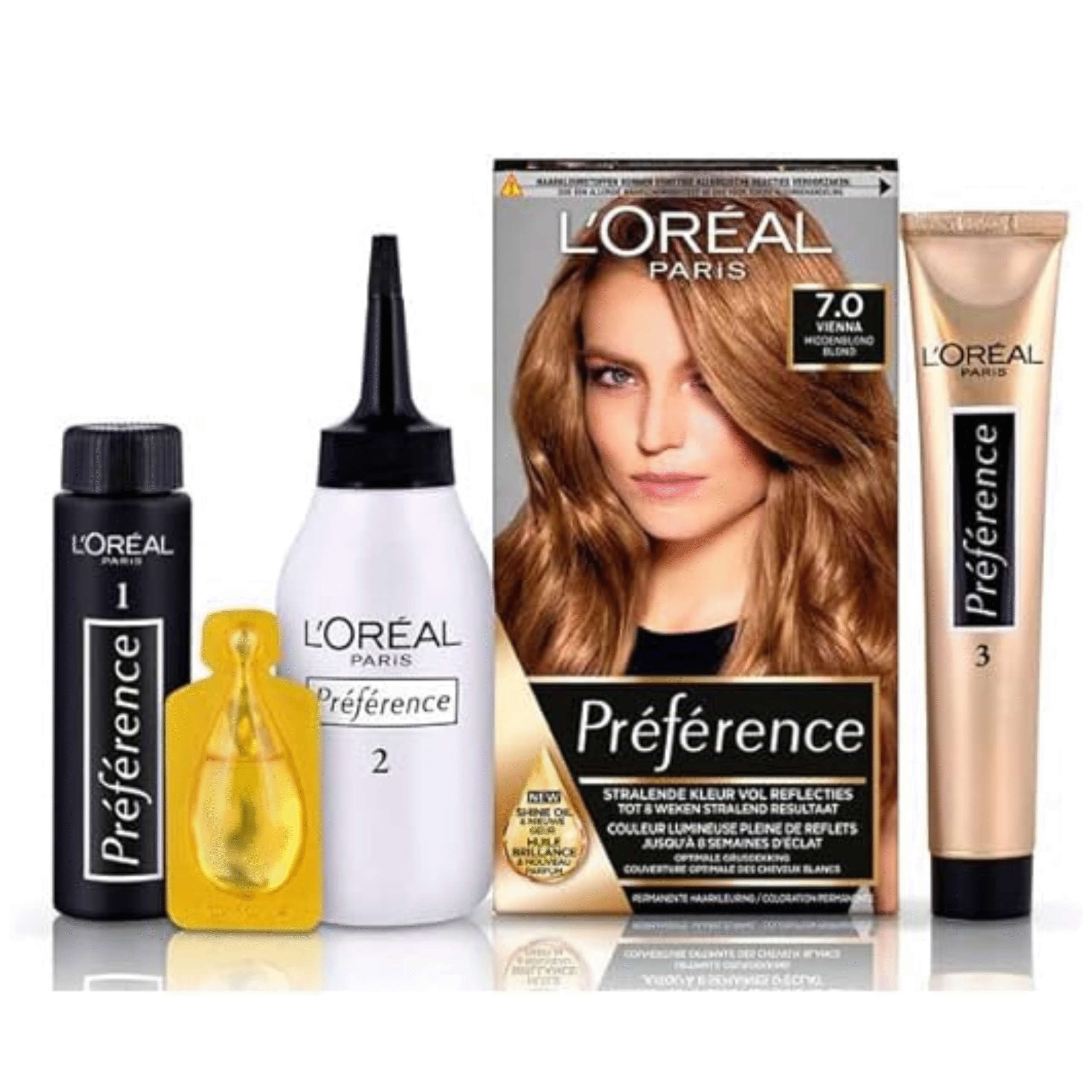 Loreal Paris Preference Hair Color 7.0 Vienna Medium Blonde Hair Dye - Image 2