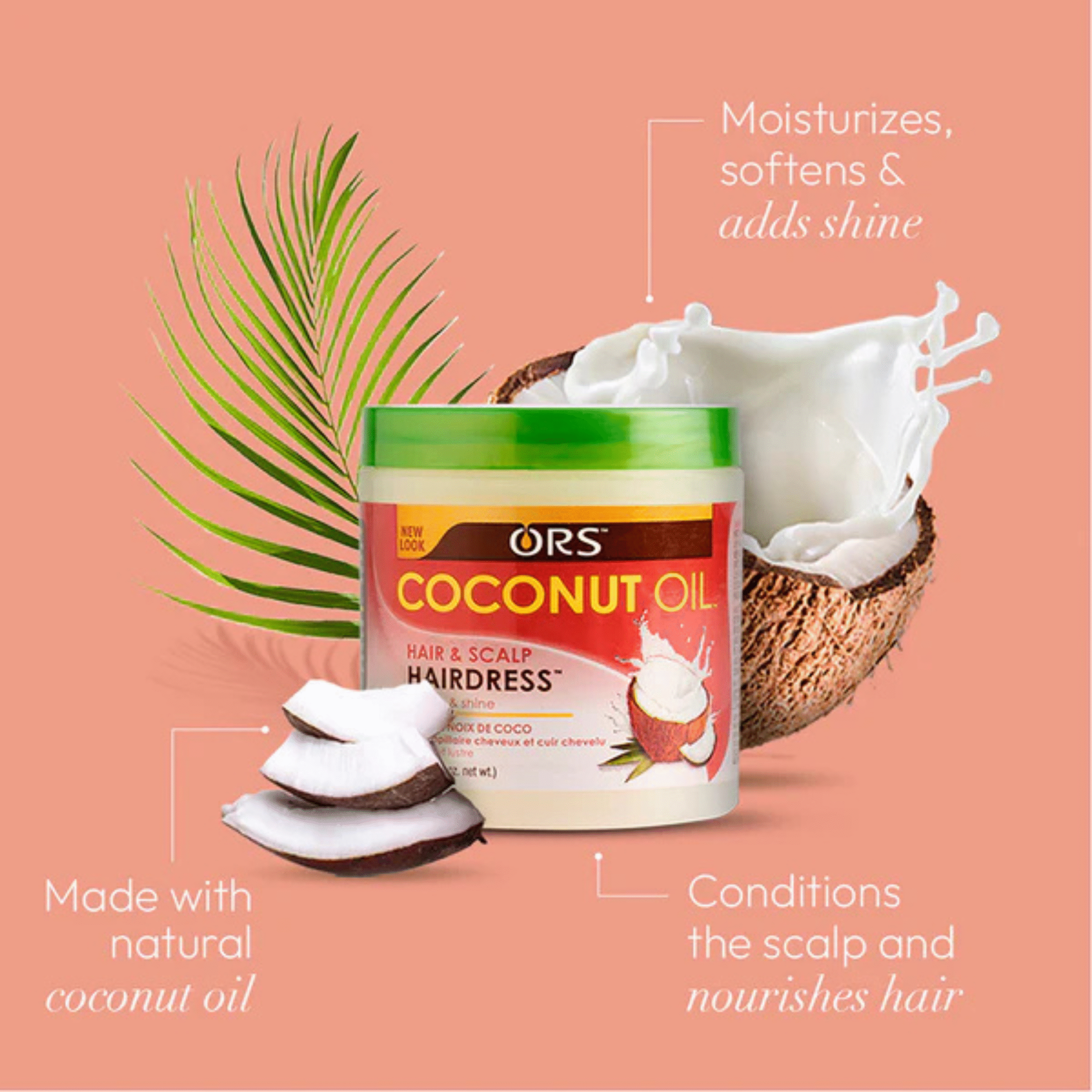 ORS Coconut Oil Hair & Scalp Hairdress 5.5oz - Image 6