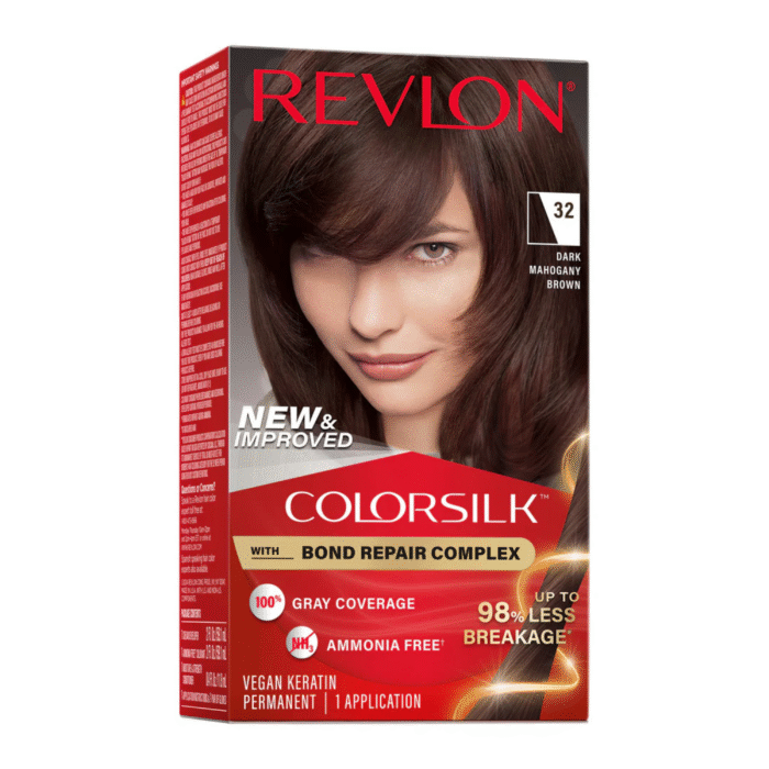 Revlon ColorSilk™ with Bond Repair Complex | Permanent Ammonia-Free Hair Dye with 100% Gray Coverage