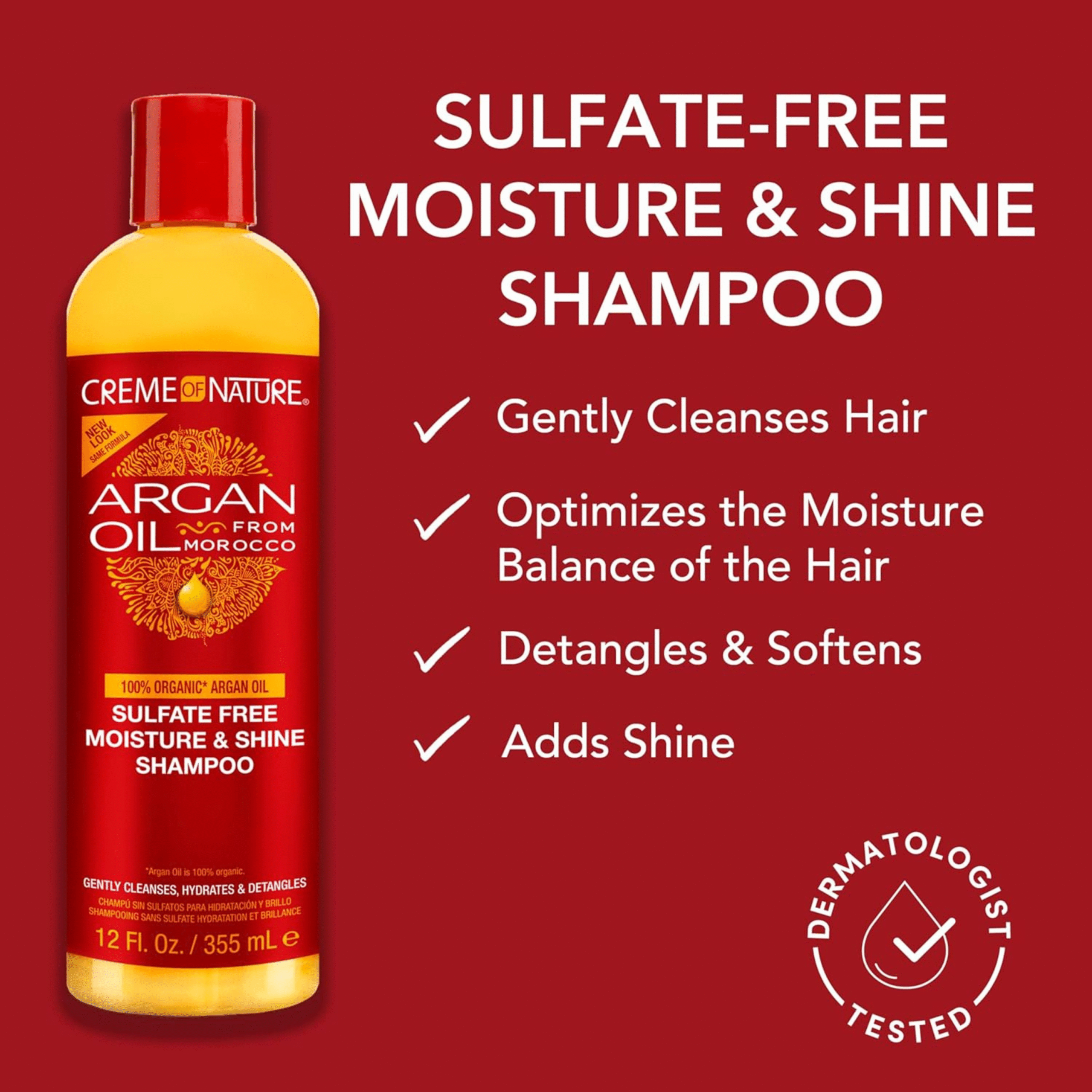 Creme Of Nature Sulfate-Free Moisture & Shine Shampoo - Image 5