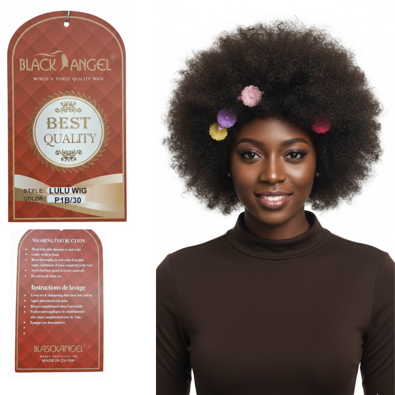 Black Angel COCO Wig Style Color P1B/30