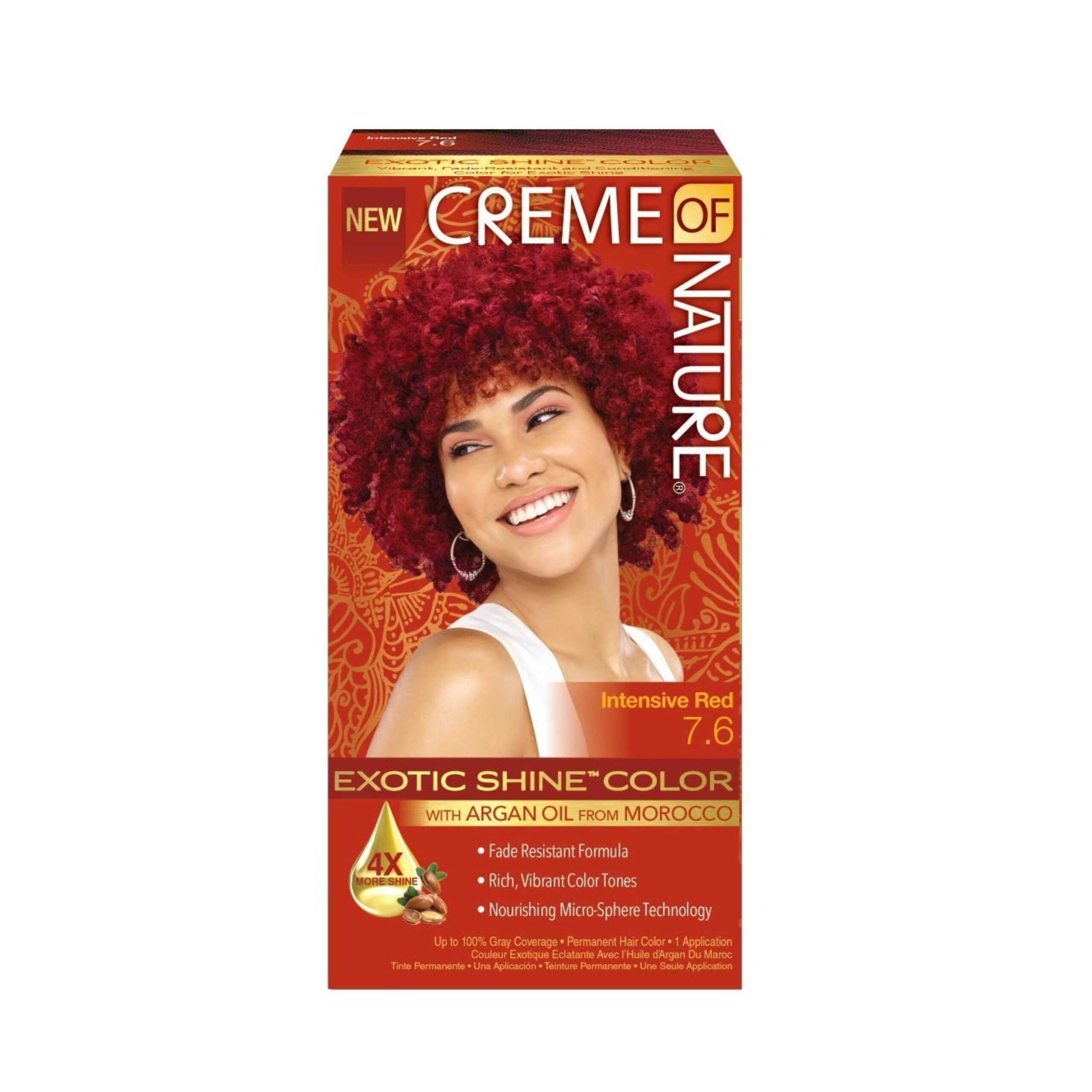 Creme of Nature Exotic Shine Permanent Hair Color 7.6 Intensive Red