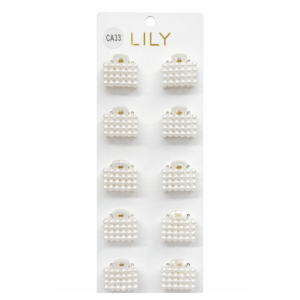 Small Pearls Acrylic Hair Claw Clips Small Size