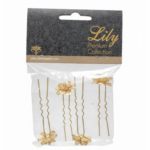Lily Premium Collection Elegant Gold Flower Hair Pins