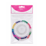 T&G Multicolor Pearl Head Straight Pins