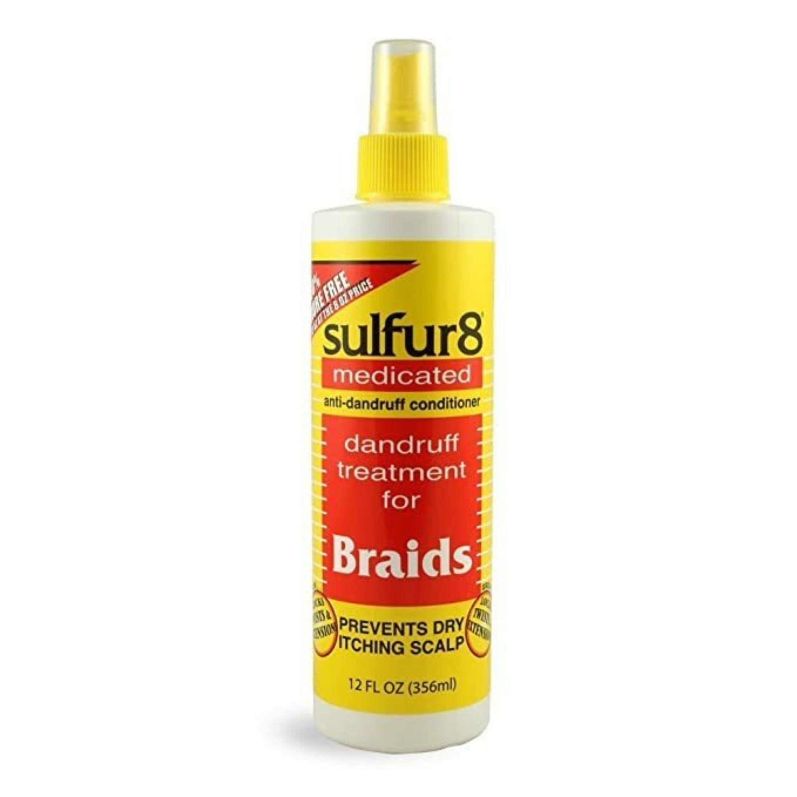 Sulfur8 Braid Spray Anti-Dandruff Itch Relief 12oz