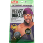 T & G Optimising 360 Waves Velvet Durag Purple