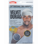 T & G Optimising 360 Waves Velvet Durag Turquoise Gray Color