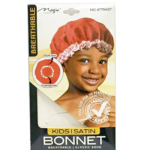 Magic Collection Kids Satin Bonnet White