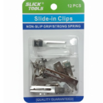 Slick Tools 12-Piece Metal Slide-in Clips Non-Slip