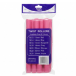Slick Tools Professional Pink Twist Foam Hair Rollers 22mm Flexi Rods