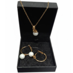 Elegant Gold Color Pearl Jewelry Set Necklace