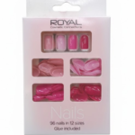 Royal Cosmetic Pink Press-On Nails 96pcs