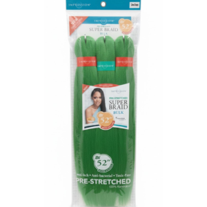 Impression Pre-Stretched Super Braid 52" Bulk - 3X More Volume (Lime Green)