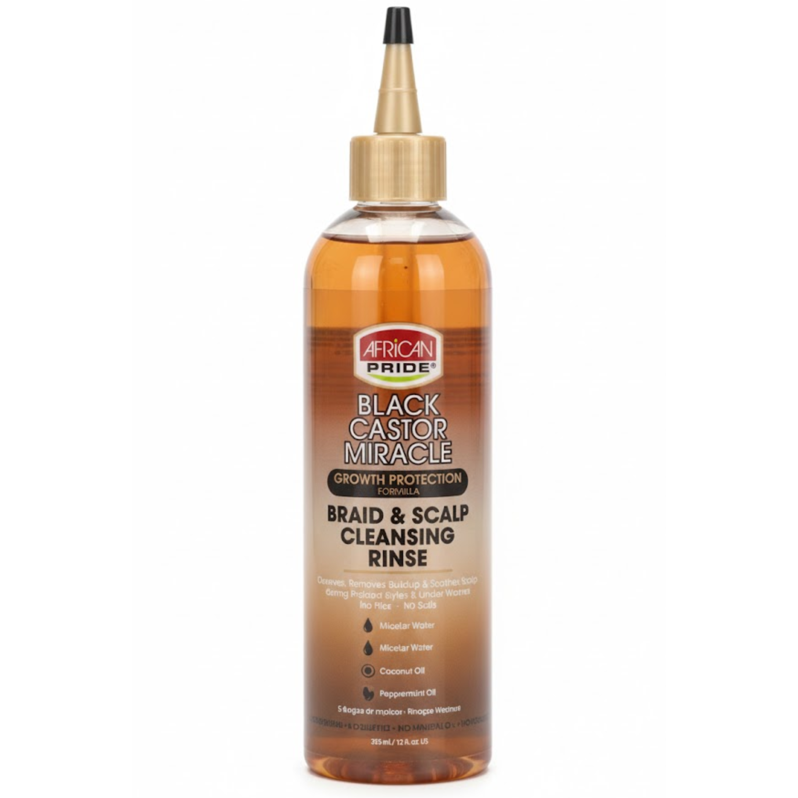 African Pride Black Castor Miracle Braid & Scalp Cleansing Rinse - 12 oz