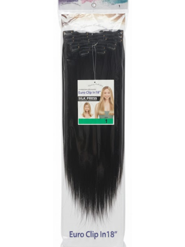 KUKNUS COLLECTION EURO CLIP IN 18" SILK PRESS