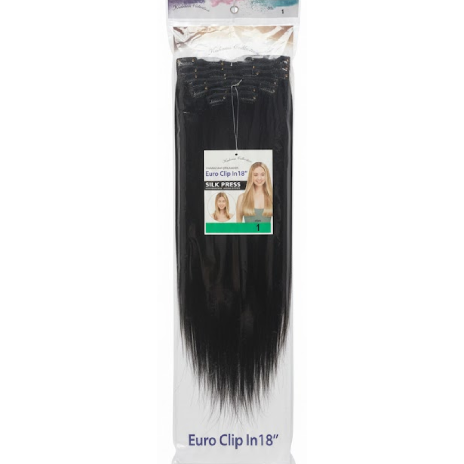 KUKNUS COLLECTION EURO CLIP IN 18" SILK PRESS