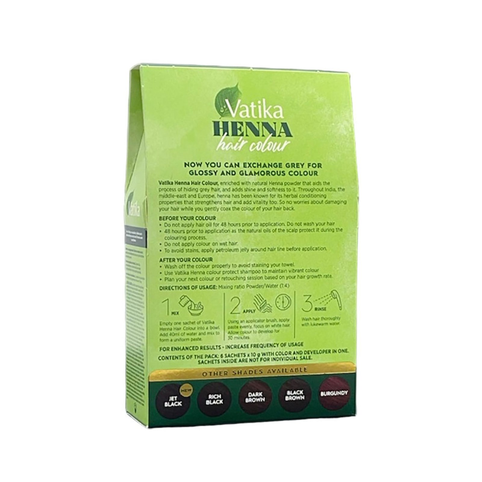 Vatika Henna Permanent Hair Color – Natural Brown - Image 3