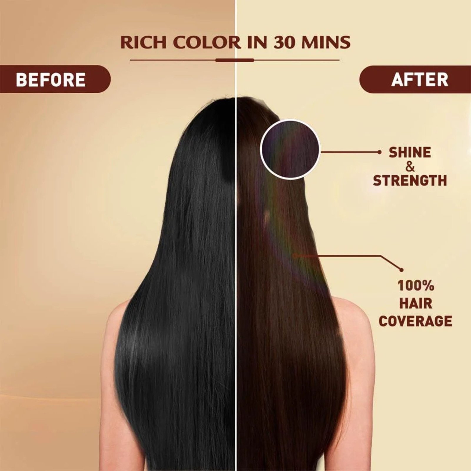 Vatika Henna Natural-Looking Permanent Hair Color – Black Brown - Image 4