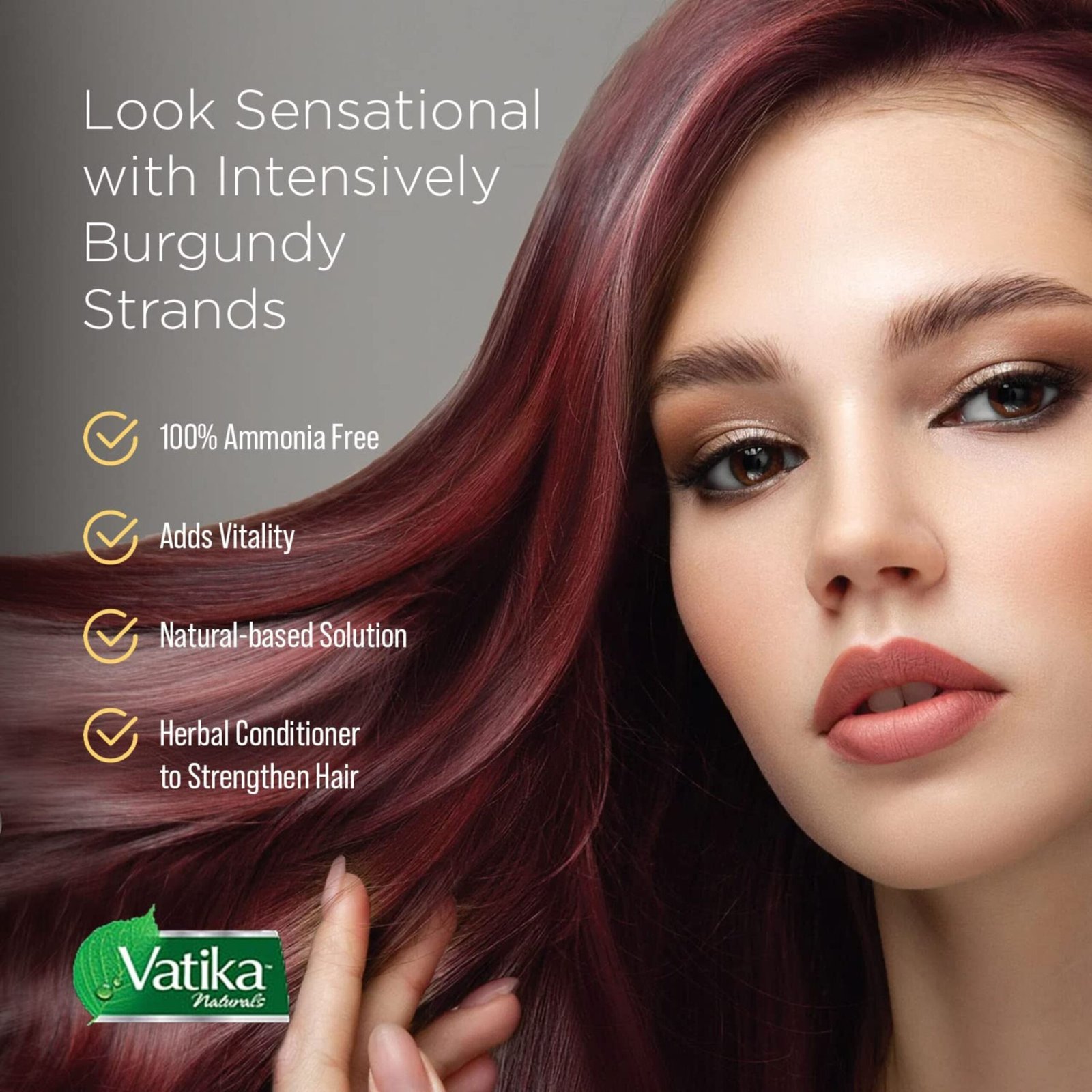 Vatika Henna Permanent Hair Color Burgundy 6 Sachets - Image 5