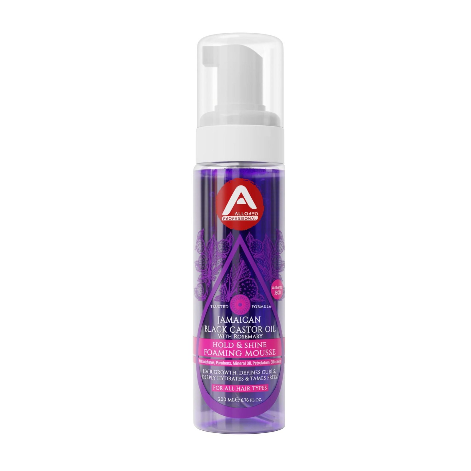 Allored Professional Jamaican Black Castor Oil with Rosemary Foaming Mousse 6.76oz
