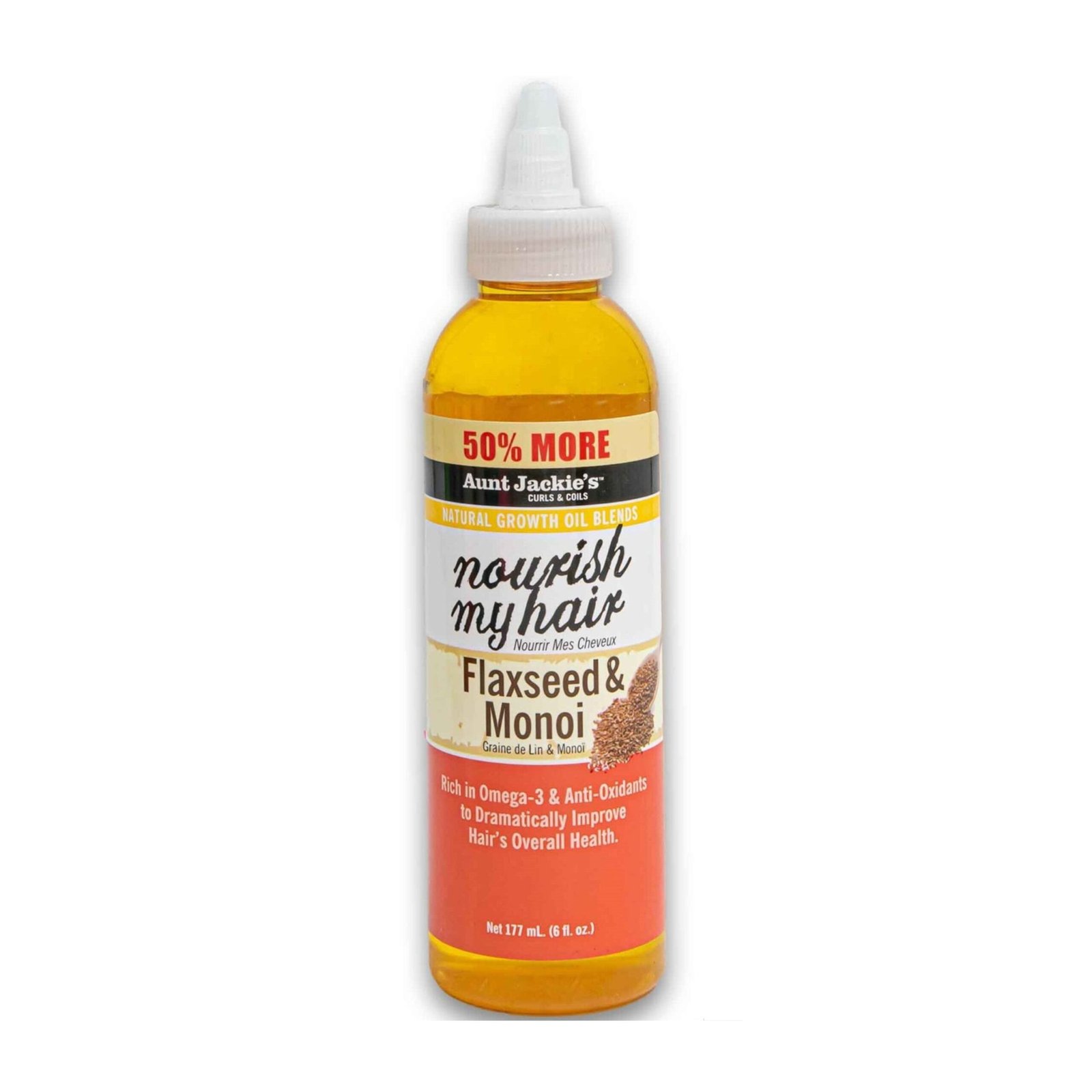 Aunt Jackie’s Nourish My Hair Flaxseed & Monoi Oil 6oz