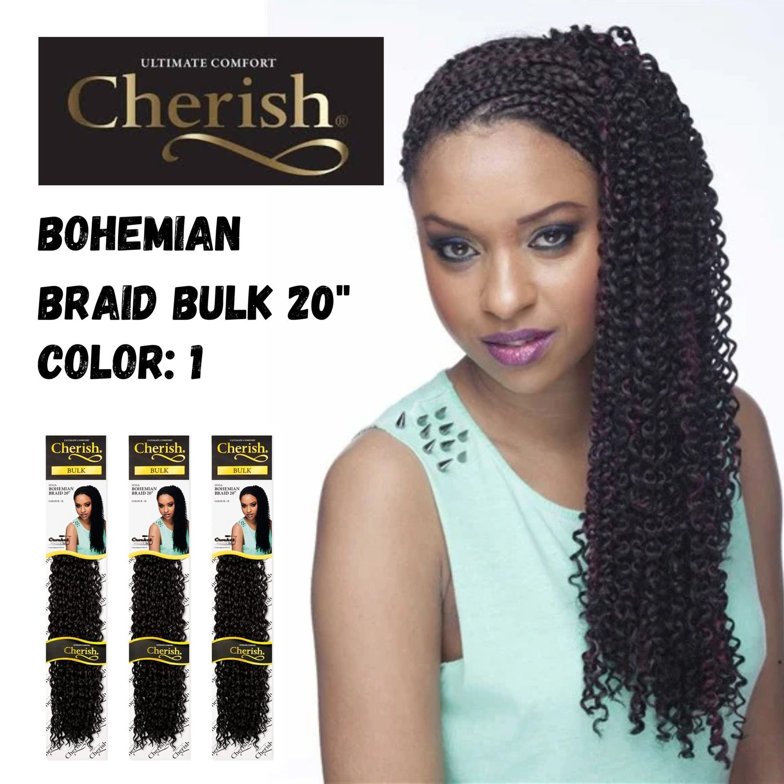 Cherish Syn Bohemian Braid Bulk Premium Synthetic Braiding Hair Extension