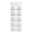 Lily Small Pearls Acrylic Hair Claw Clips Small Size