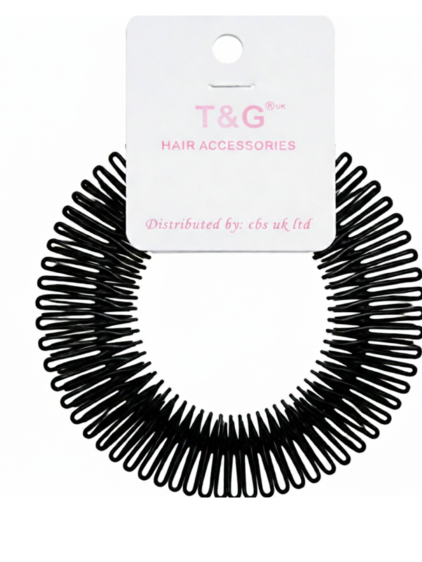 T&G Hair Comb Headband Black