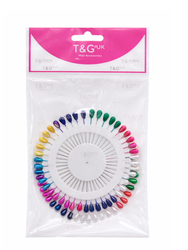 T&G Multicolor Pearl Head Straight Pins