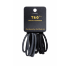 T&G Hair Accessories Elastic Hair Ties Black And Gray