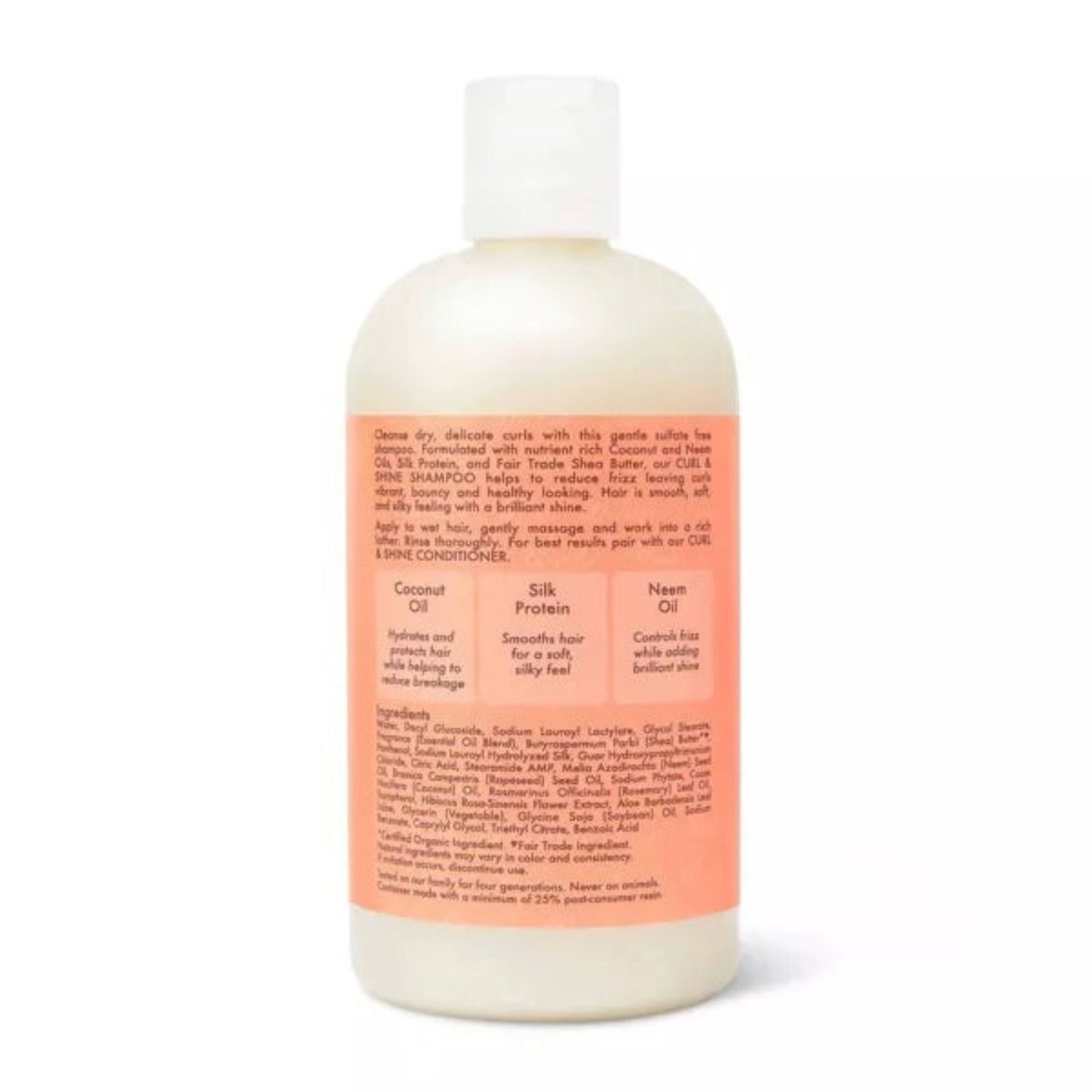 Shea Moisture Coconut & Hibiscus Curl & Shine Shampoo 13oz - Image 2