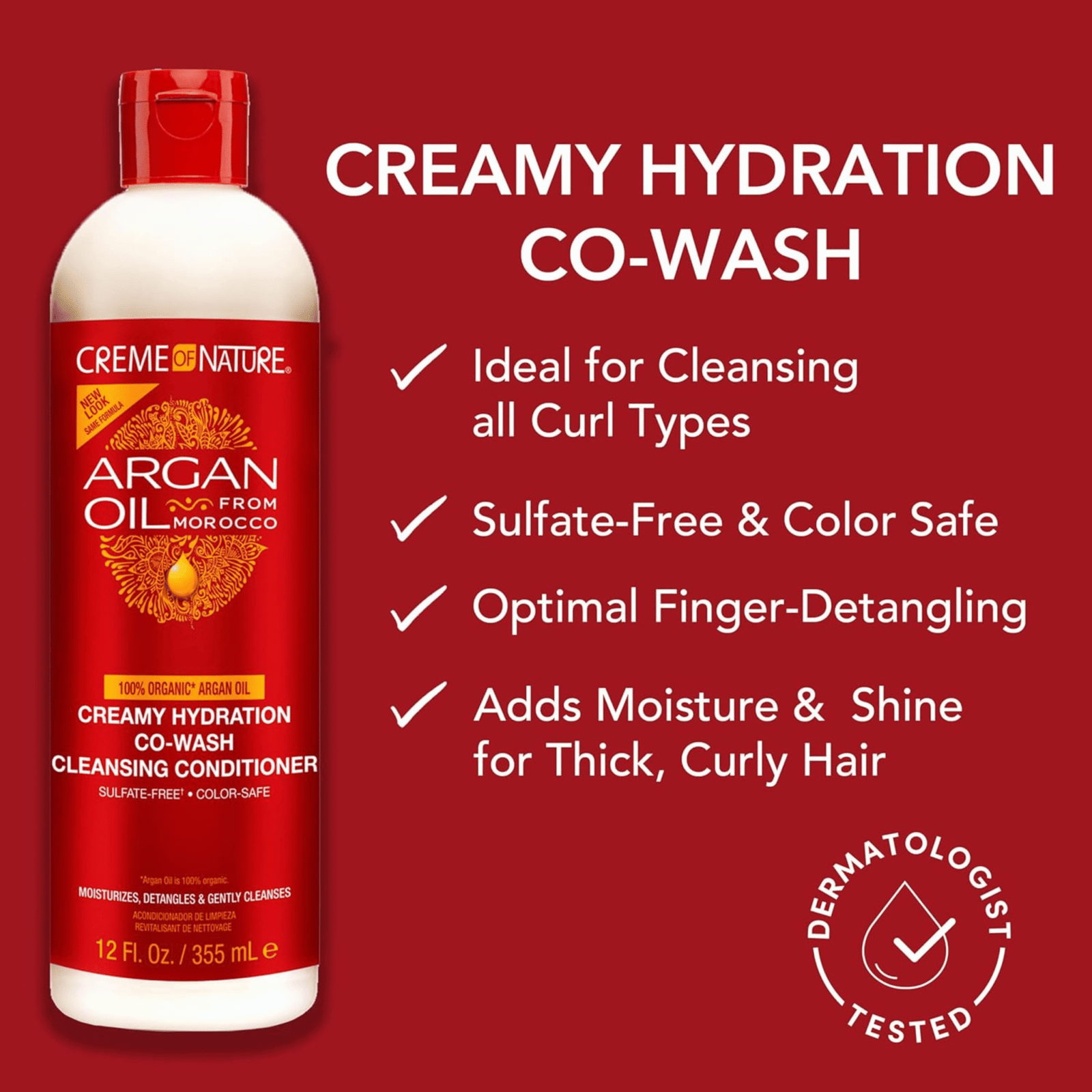 Creme Of Nature Creamy Hydration Co-Wash Cleansing Conditioner 12oz - Image 2