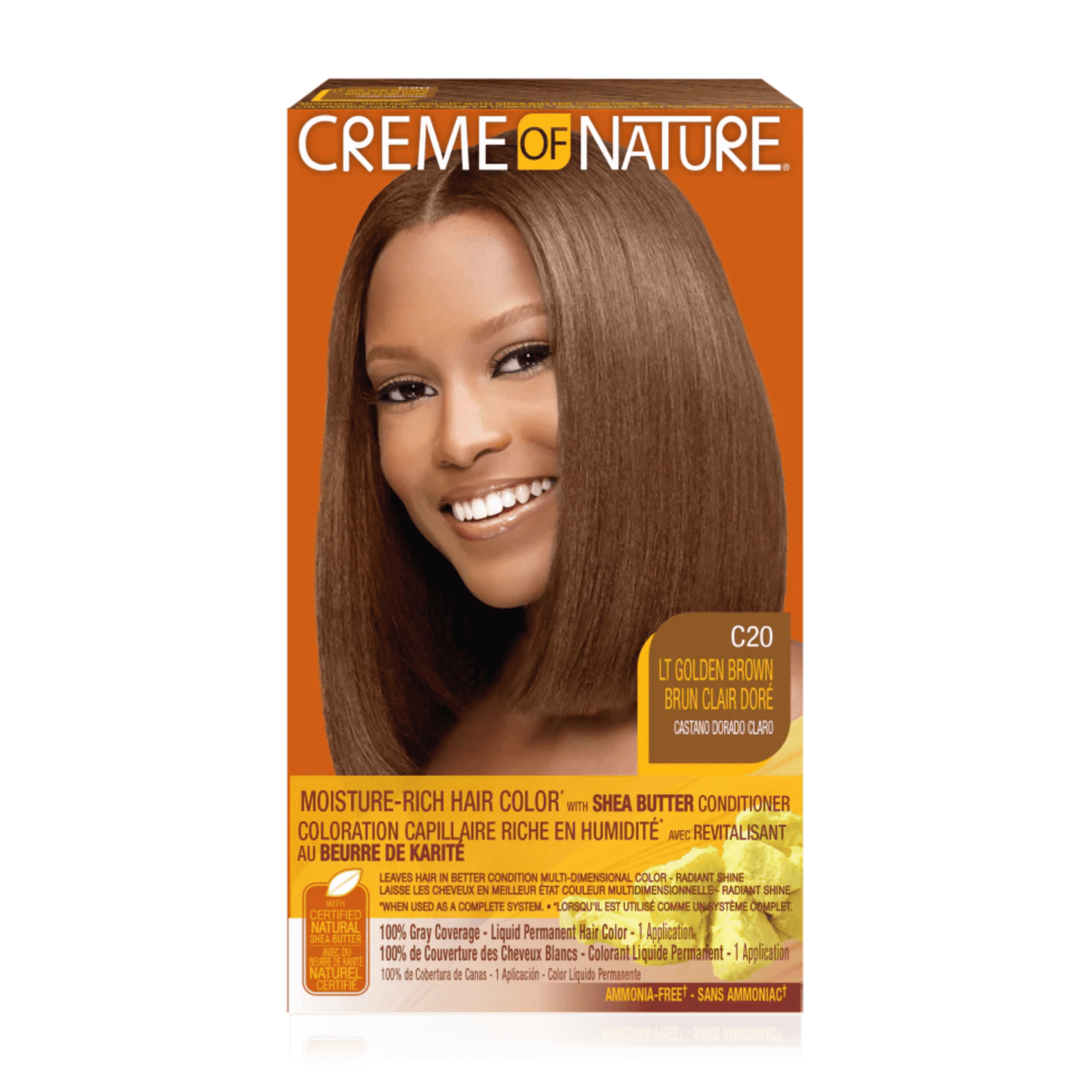 Creme of Nature Hair Color with Shea Butter Conditioner C20 Light Golden Brown