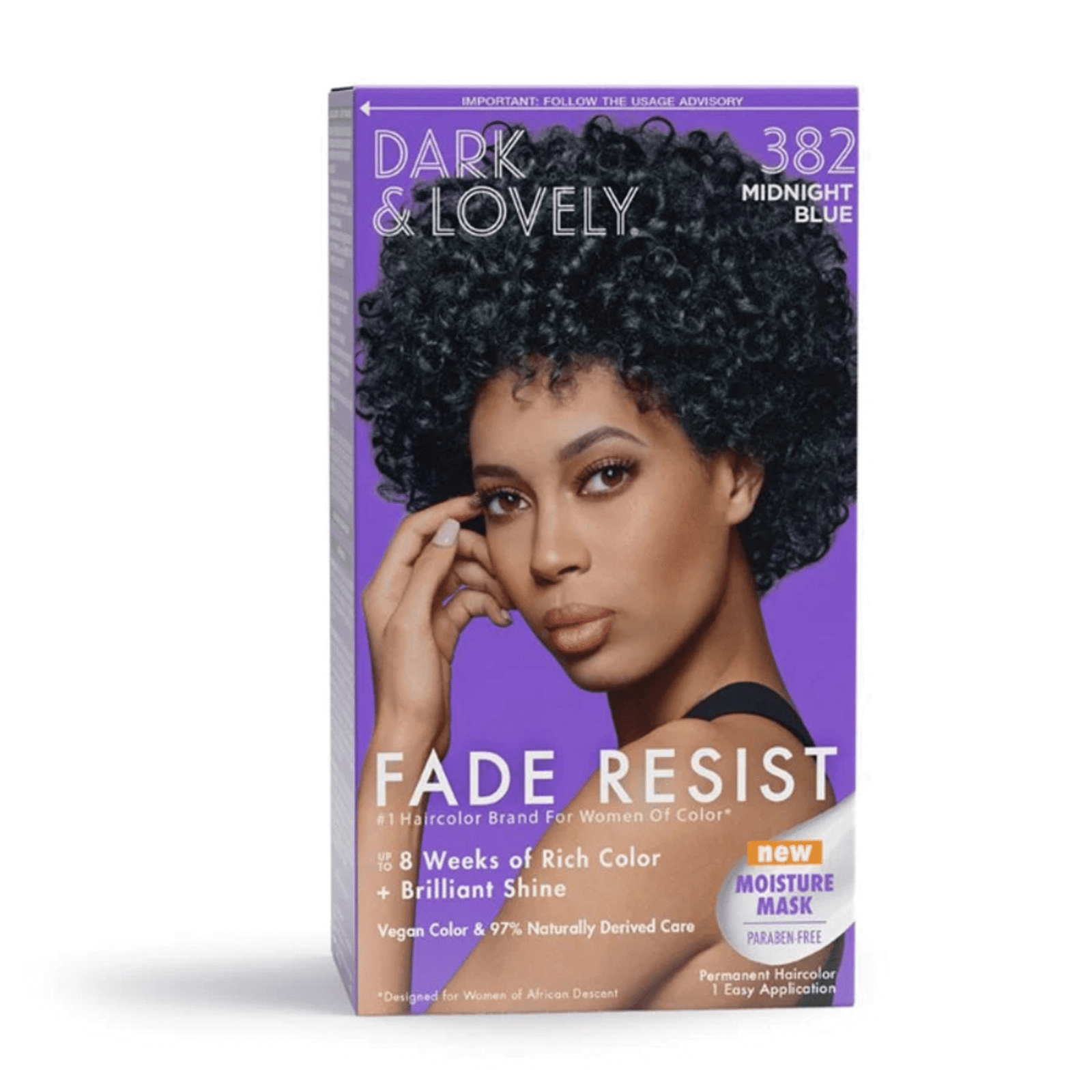 Dark & Lovely Fade Resist Rich Conditioning Color Midnight Blue Hair Dye