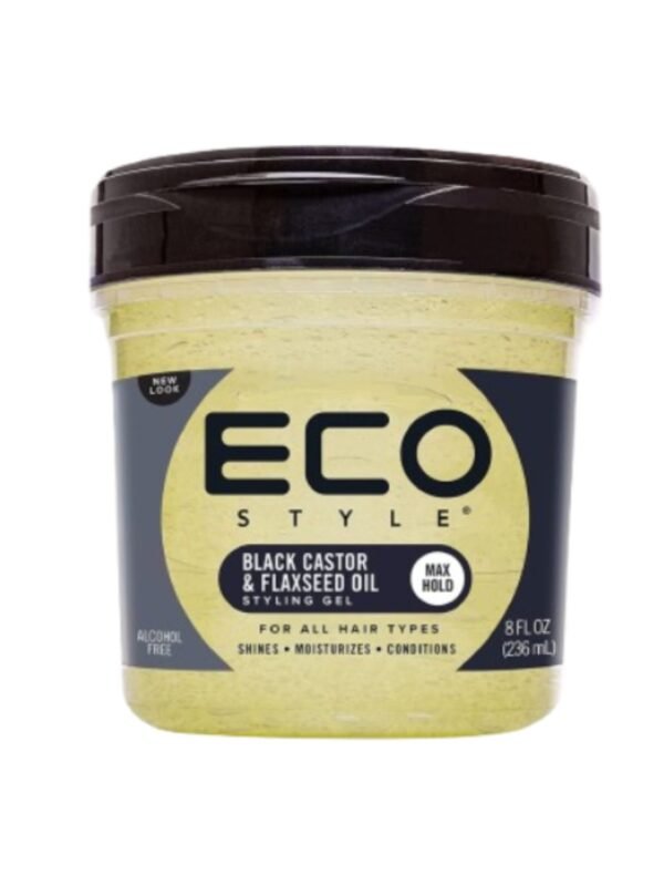 ECO Style Gel Black Castor & Flaxseed Oil 8oz